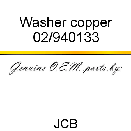 Washer, copper 02/940133