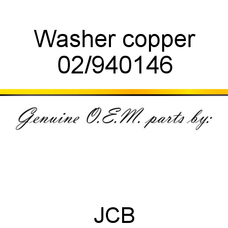 Washer, copper 02/940146