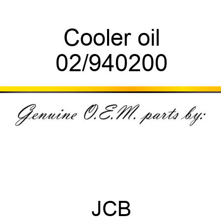 Cooler oil 02/940200