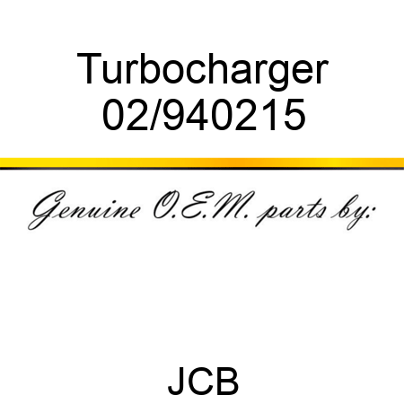 Turbocharger 02/940215