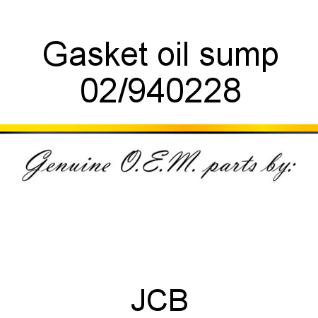 Gasket, oil sump 02/940228