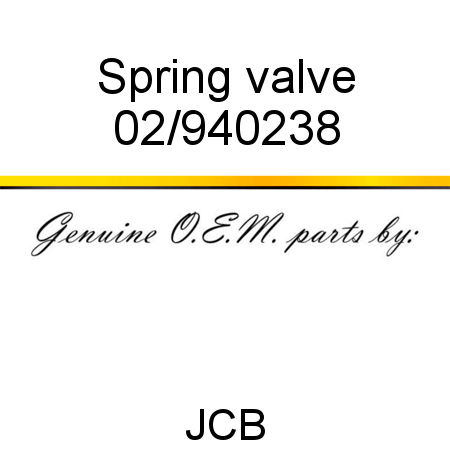 Spring, valve 02/940238