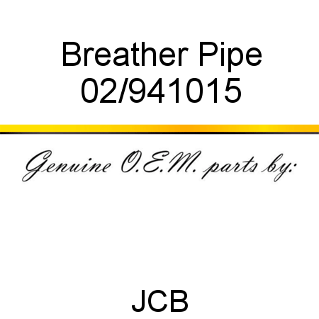 Breather, Pipe 02/941015