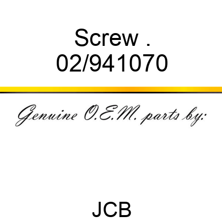 Screw . 02/941070