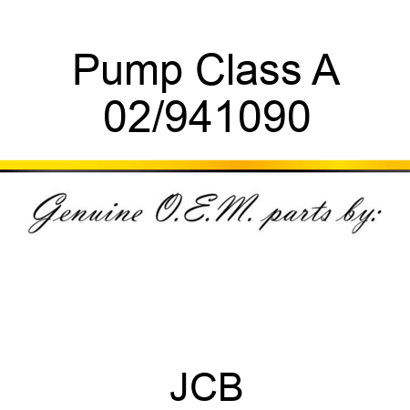 Pump Class A 02/941090