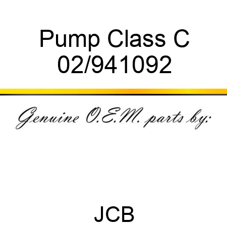 Pump Class C 02/941092