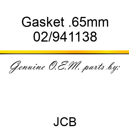 Gasket .65mm 02/941138