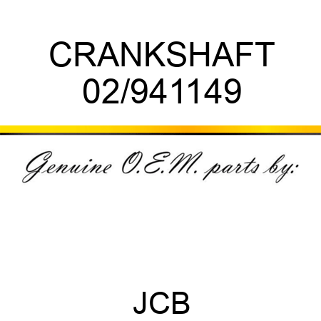 CRANKSHAFT 02/941149