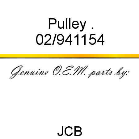 Pulley, . 02/941154