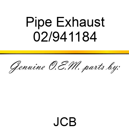 Pipe Exhaust 02/941184