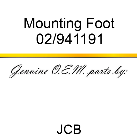 Mounting Foot 02/941191