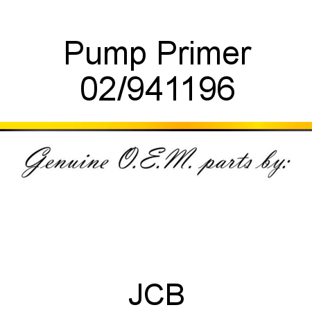 Pump, Primer 02/941196