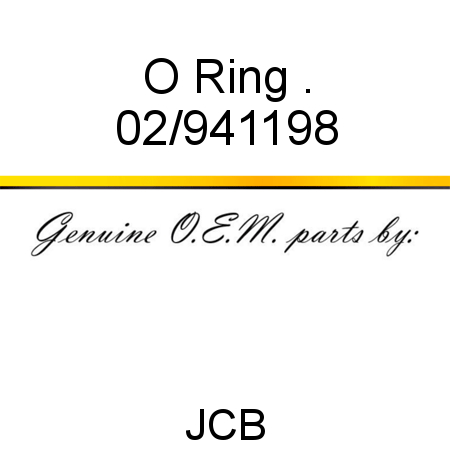 O Ring, . 02/941198