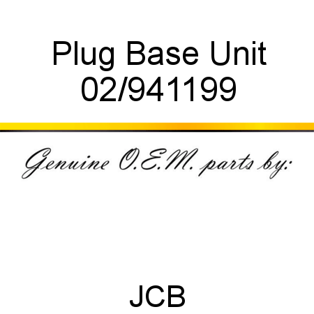 Plug, Base Unit 02/941199