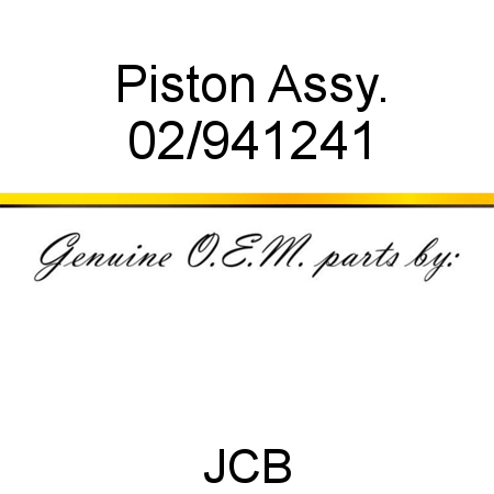 Piston, Assy. 02/941241