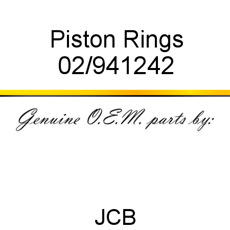 Piston, Rings 02/941242