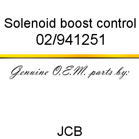 Solenoid, boost control 02/941251