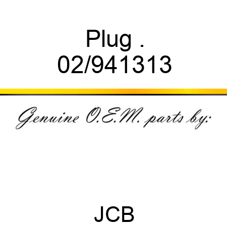 Plug, . 02/941313