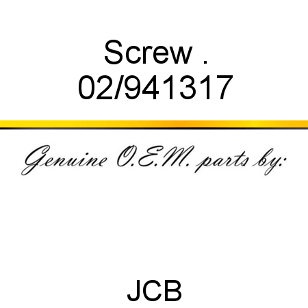 Screw, . 02/941317