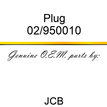 Plug 02/950010