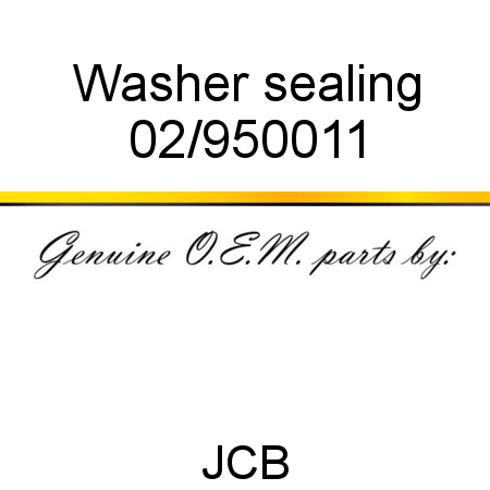 Washer, sealing 02/950011