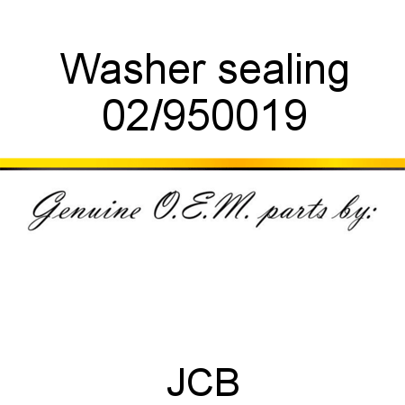 Washer, sealing 02/950019
