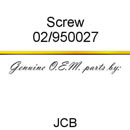 Screw 02/950027