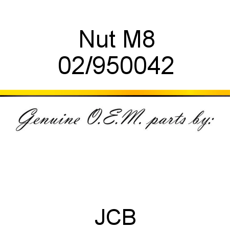 Nut, M8 02/950042