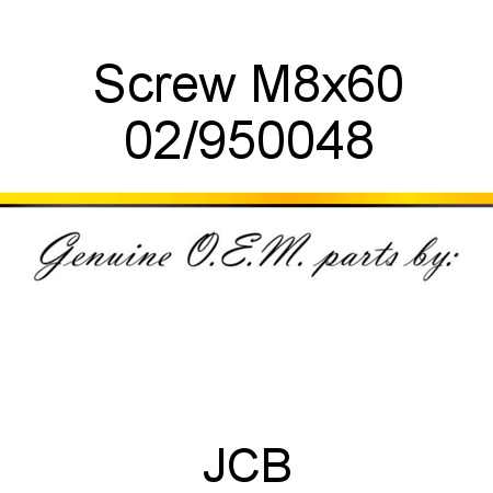 Screw, M8x60 02/950048