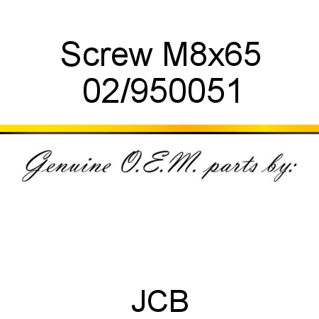 Screw, M8x65 02/950051