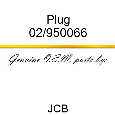 Plug 02/950066