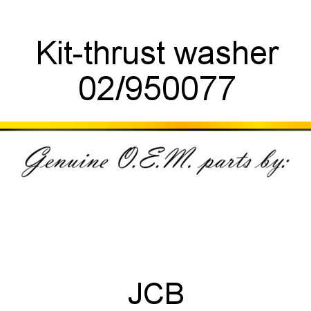 Kit-thrust washer 02/950077