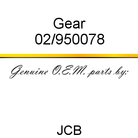 Gear 02/950078
