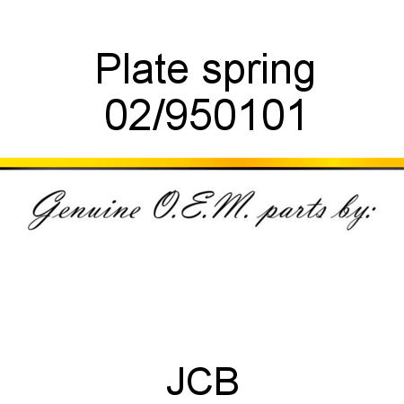 Plate, spring 02/950101