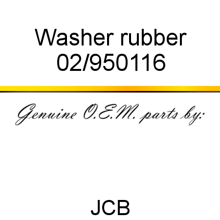 Washer, rubber 02/950116