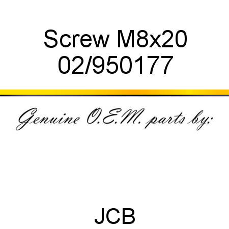 Screw, M8x20 02/950177