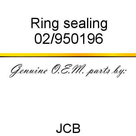 Ring, sealing 02/950196