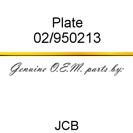 Plate 02/950213