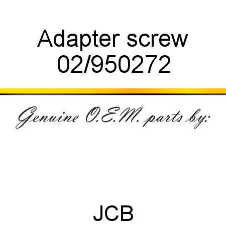 Adapter, screw 02/950272