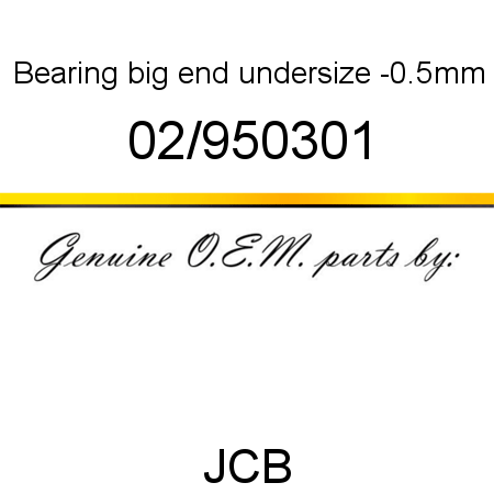 Bearing, big end, undersize -0.5mm 02/950301