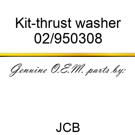 Kit-thrust washer 02/950308