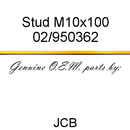 Stud, M10x100 02/950362