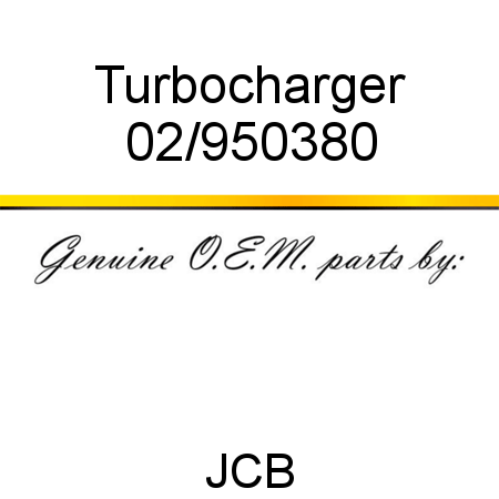 Turbocharger 02/950380