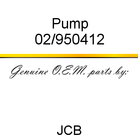 Pump 02/950412