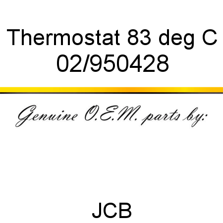Thermostat, 83 deg C 02/950428