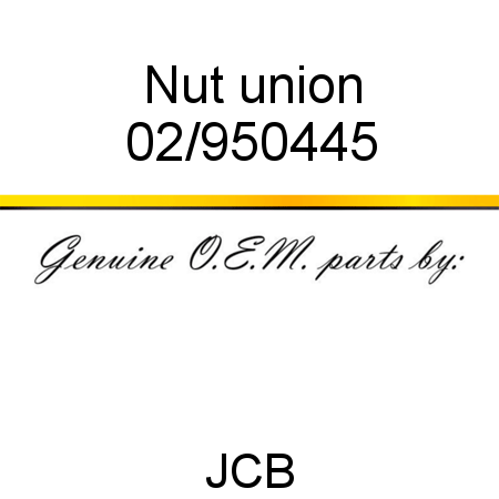 Nut, union 02/950445