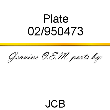 Plate 02/950473