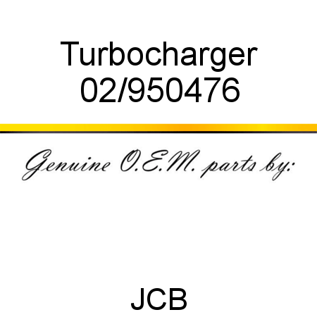 Turbocharger 02/950476