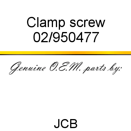 Clamp screw 02/950477
