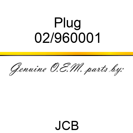 Plug 02/960001